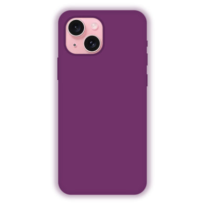 Dark Purple Liquid Silicon Case For Apple iPhone Models