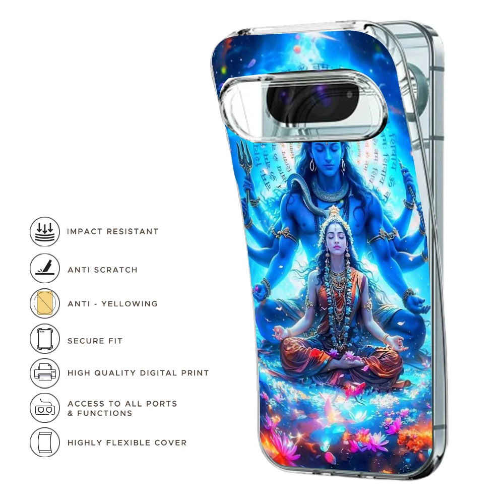 Shiv Parvati - Printed Silicone Case For Google Pixel Infographic