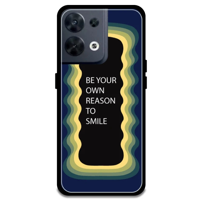 'Be Your Own Reason To Smile' - Dark Blue Armor Case For Oppo Models Oppo Reno 8 5G
