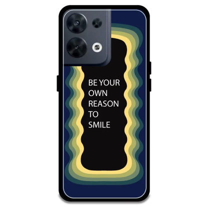'Be Your Own Reason To Smile' - Dark Blue Armor Case For Oppo Models Oppo Reno 8 5G