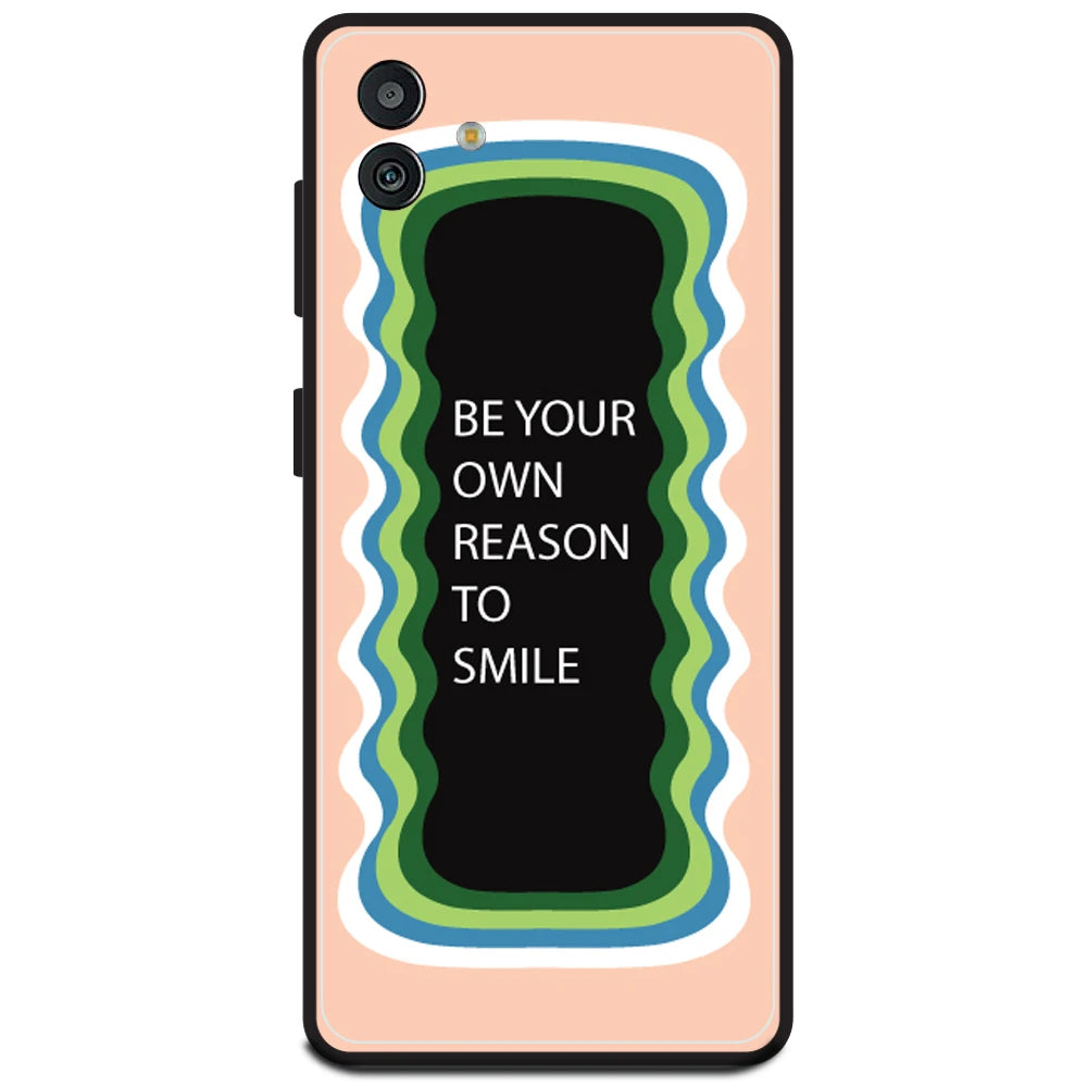 'Be Your Own Reason To Smile' - Peach Armor Case For Samsung Models Samsung M13 5G