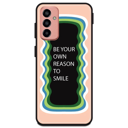 'Be Your Own Reason To Smile' - Peach Armor Case For Samsung Models Samsung M13