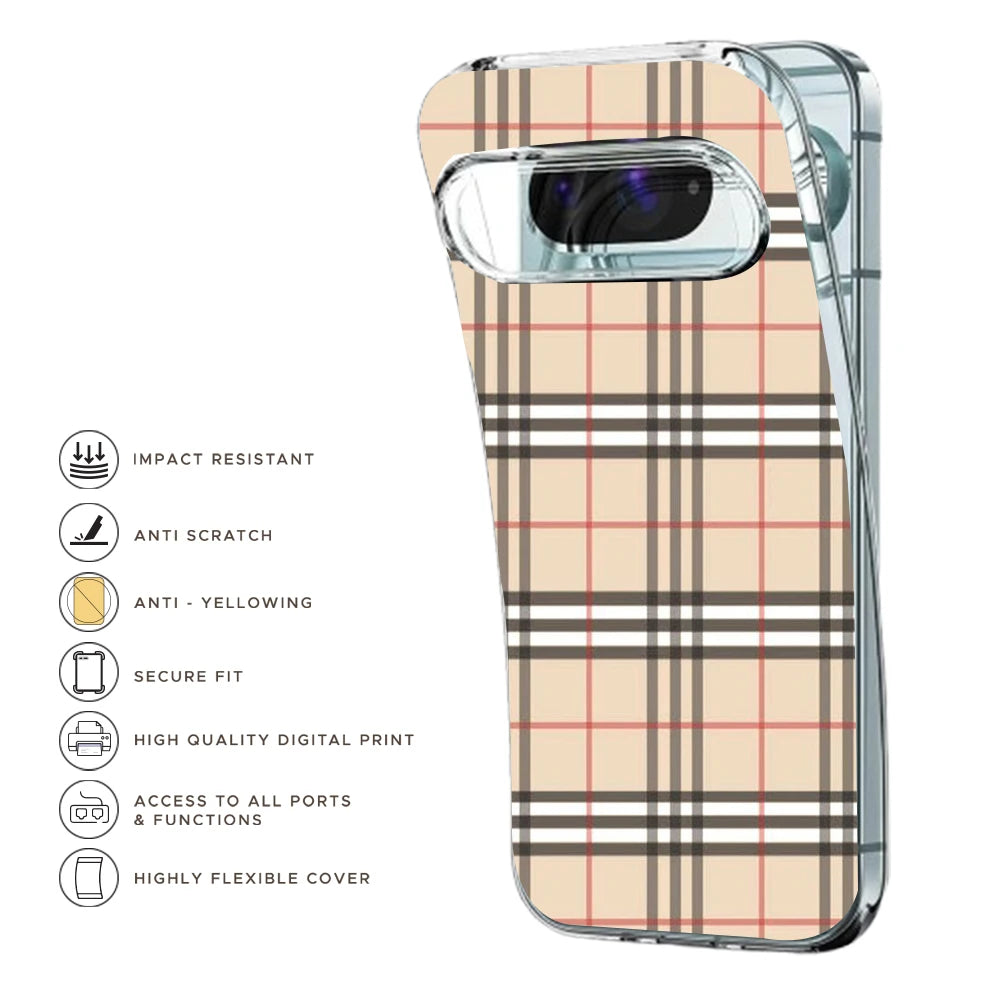 Yellow Checks - Printed Silicone Case For Google Pixel Infographic