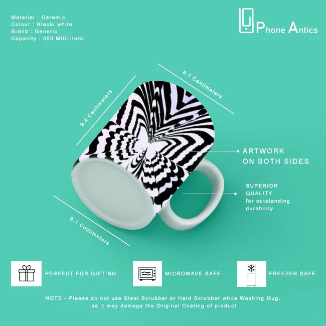 Zebra Butterfly - Mug infographic