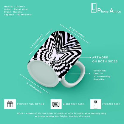 Zebra Butterfly - Mug infographic