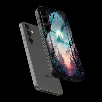 Moonlit Forest - Glass Case For Samsung Galaxy Infographic