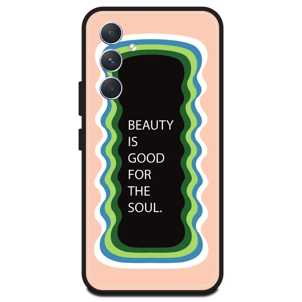 'Beauty Is Good For The Soul' - Peach Armor Case For Samsung Models Samsung A54 5G