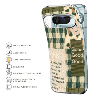 Patchwork Positivity - Printed Silicone Case For Google Pixel Infographic