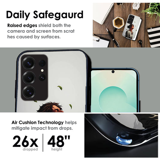 Anime Wanderer Aesthetic - Glossy Metal Silicone Case For Samsung Models