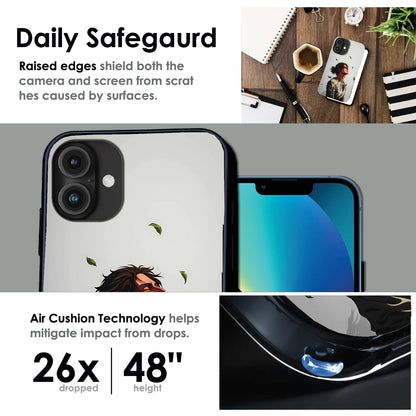 Anime Wanderer Aesthetic - Glossy Metal Silicone Cases for Apple iPhone