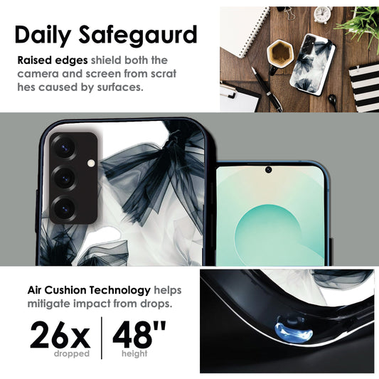 Satin Bows - Glossy Metal Silicone Case For Samsung Models