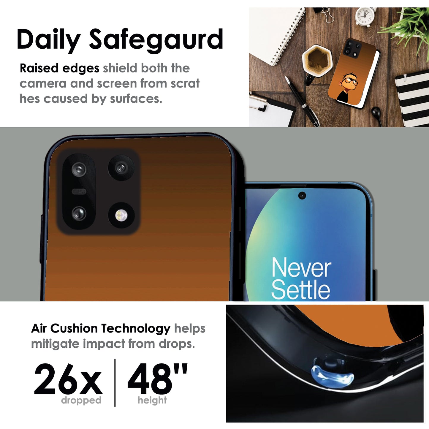 Stylish Cartoon Boy - Glossy Metal Silicone Cases for OnePlus Models