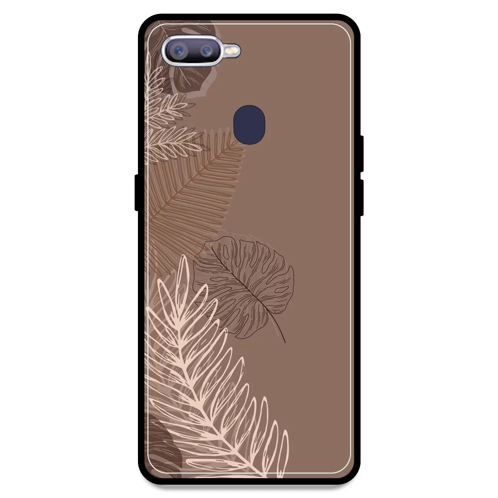 Brown Leaves - Armor Case For Oppo Models Oppo F9