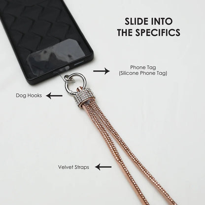 Shining Diamond Beads Design 5 - Cross Body Phone Slings