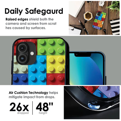 3D Brick Texture - Glossy Metal Silicone Case For Apple iPhone Infographic