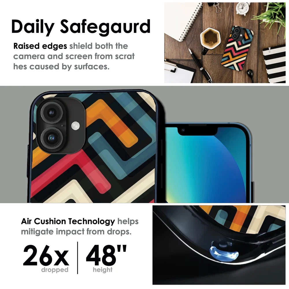 'Urban Lines - Glass Case For Apple iPhone Infographic