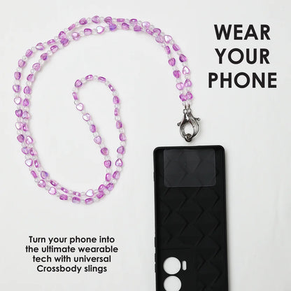 Purple Beads - Cross Body Phone Slings