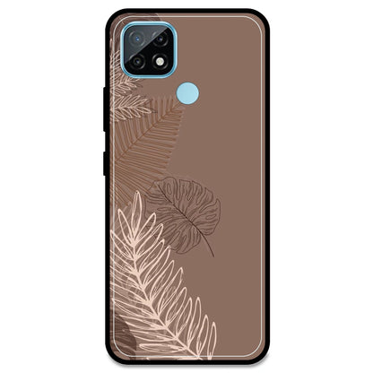 Brown Leaves - Armor Case For Realme Models Realme C21 (2021)