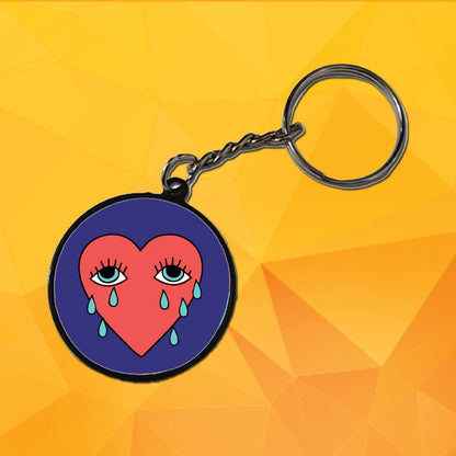 Heart Crying Tarot - Keychain With Black Border (Pack Of 2)