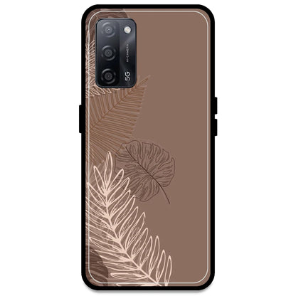 Brown Leaves - Armor Case For Oppo Models Oppo A53s 5G