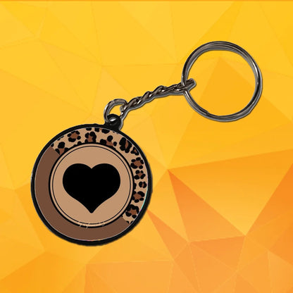 Black Heart - Keychain With Black Border (Pack Of 2)