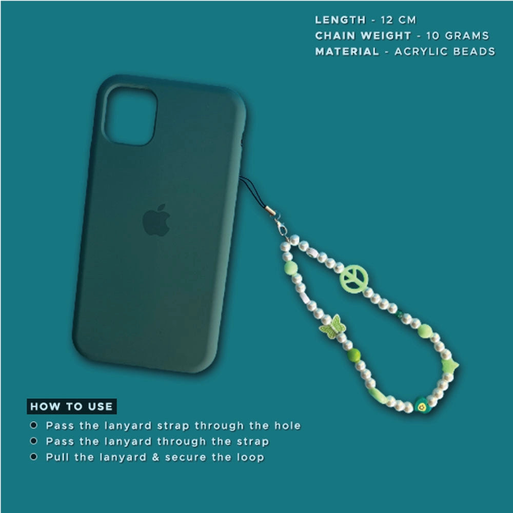 Green And Blue Peace - A Combo Of 2 Phone Charms infographic