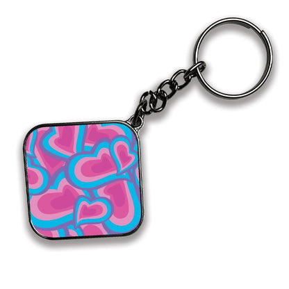 Mix Designs - A Combo Of 4 Silver Border Keychains