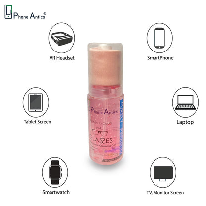 Mobile Screen Cleaning Gel With Microfiber Cloth- Wild Rose