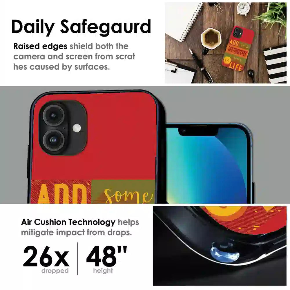 Add Masala to Life Quote - Glossy Metal Silicone Case For Apple iPhone Infographic
