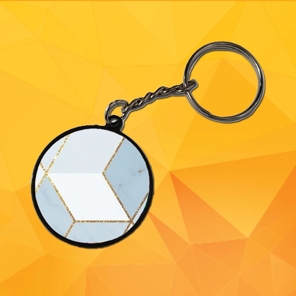Geometry - Keychain With Black Border (Pack Of 2)