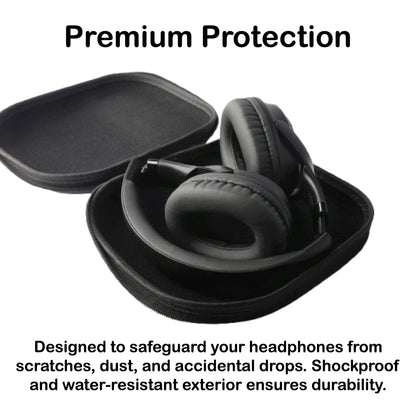 Premium Hard Shell Protective Headphone Case – Travel Carrying Pouch Infographic