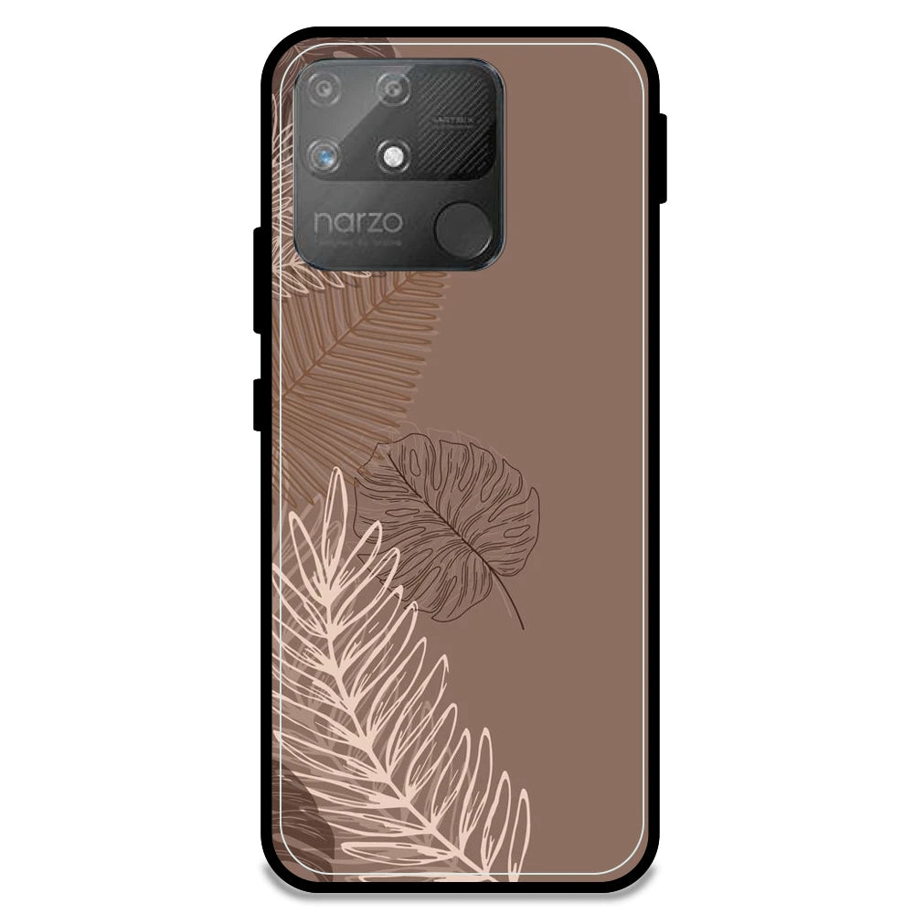 Brown Leaves - Armor Case For Realme Models Realme Narzo 50A