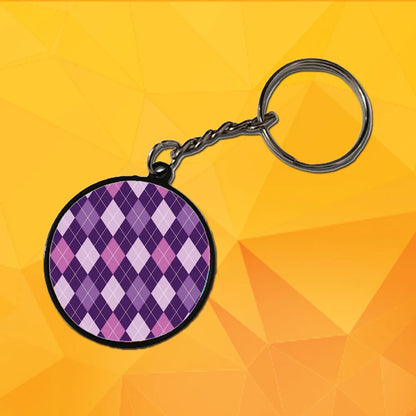 Plaids - Keychain With Black Border (Pack Of 2)