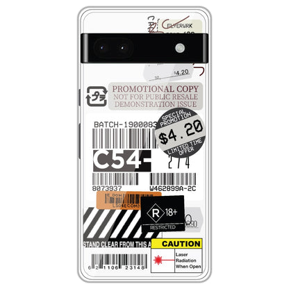 Labels - Clear Printed Case For Google Models google pixel 6A