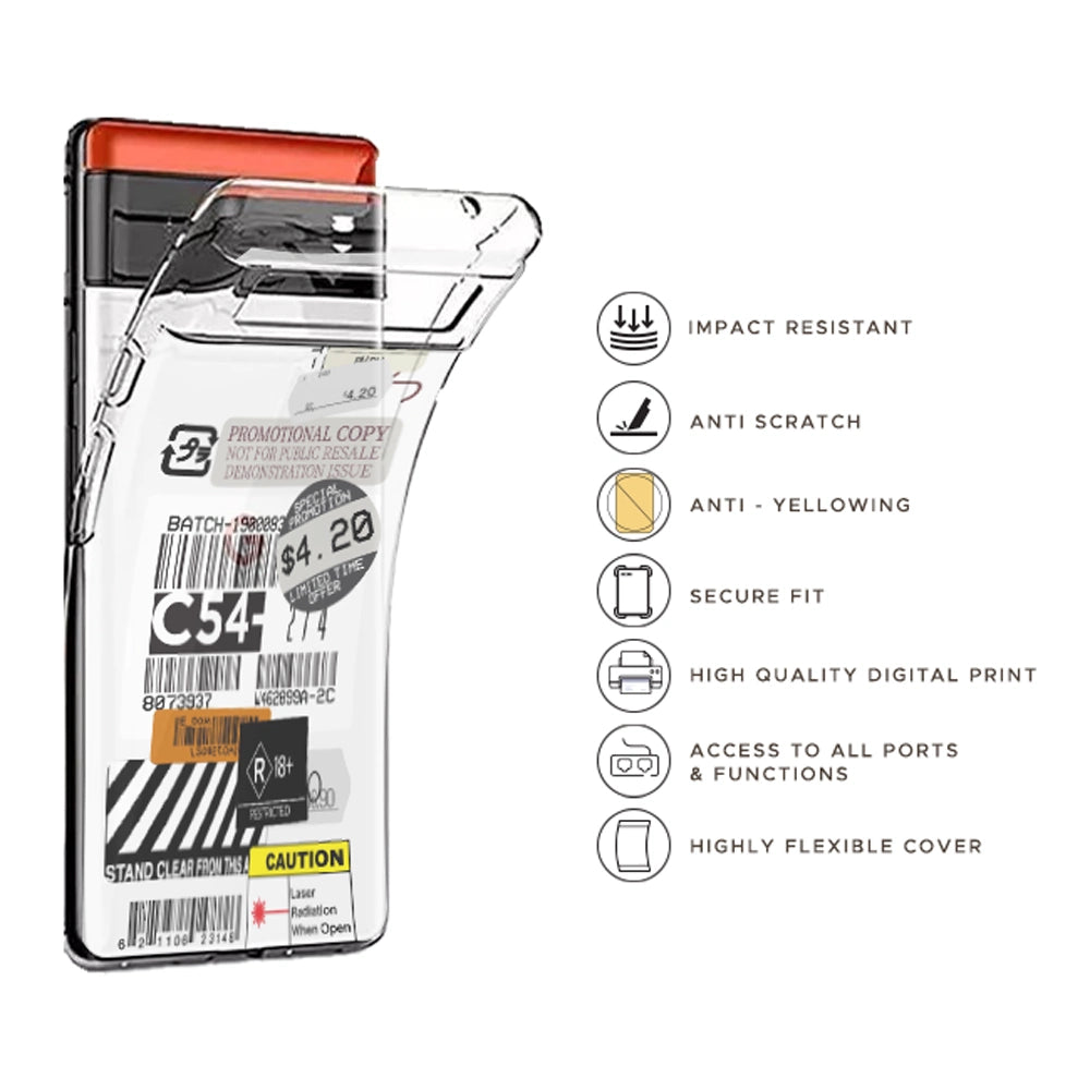 Labels - Clear Printed Case For Google Models infographic