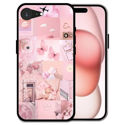 'Blush Aesthetic - Glossy Metal Silicone Case For Apple iPhone 16e