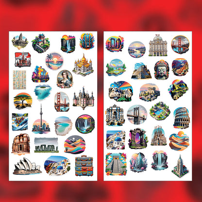 Places Sticker Bundle – 47 Waterproof Aesthetic Stickers