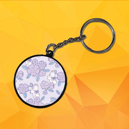 Cute Flower - Keychain With Black Border (Pack Of 2)