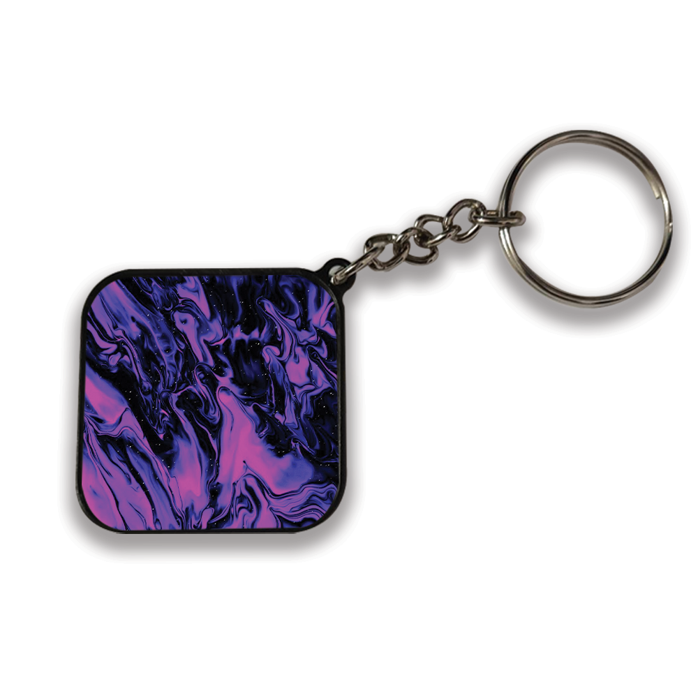 Purple Swirl - Keychain square