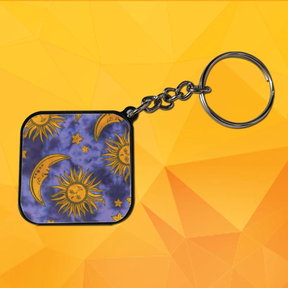 Sun - A Combo Of 4 Black Border Keychains