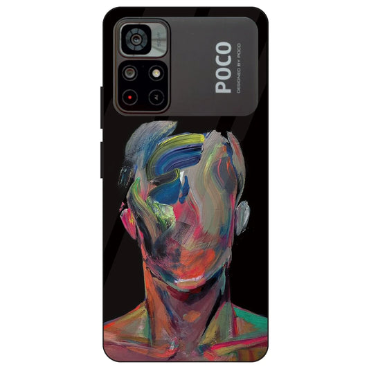 Face Oil Painting - Glass Cases For Redmi Poco Models