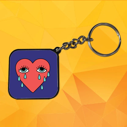 Heart Crying Tarot - Keychain With Black Border (Pack Of 2)