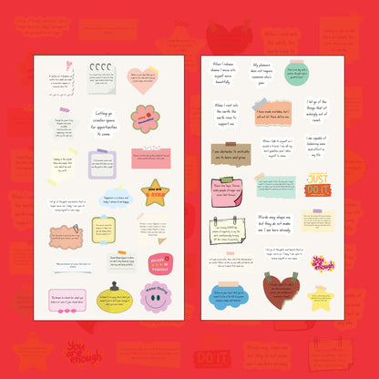 Inspirational Sticker Bundle – 40 Waterproof Aesthetic Stickers for Phone Cases, Clear Covers, Journals, Scrapbooks & More