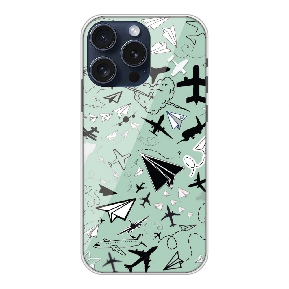Planes - Silicone Case For Apple iPhone Models Apple iPhone  15 pro