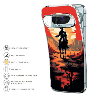 Cowboy - Printed Silicone Case For Google Pixel Infographic