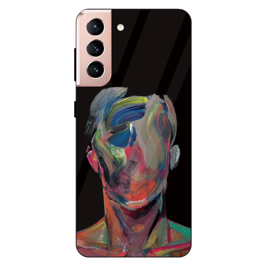 Face Oil Painting - Glass Case For Samsung Models