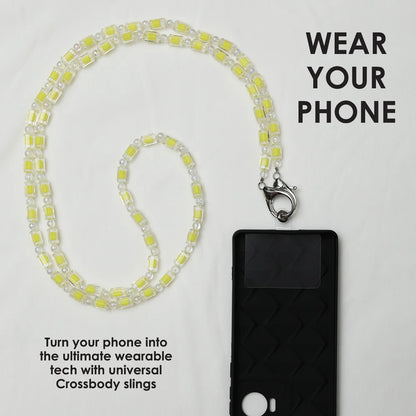 Yellow Beads - Cross Body Phone Slings