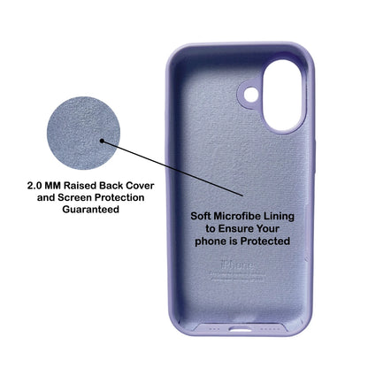 Lavender Liquid Silicone Case For Apple iPhone Models Infographic