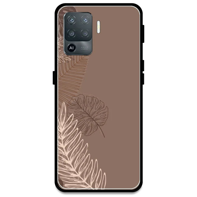 Brown Leaves - Armor Case For Oppo Models Oppo F19 Pro