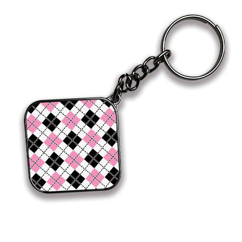 Patterns - A Combo Of 4 Silver Border Keychains